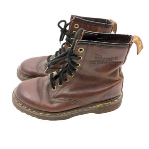 Dr. Martens Vintage Made in England 1460 Oxblood Brown 8 Eye Combat Boots Size 5